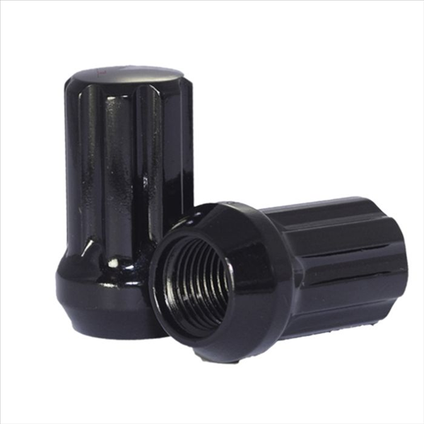 12X1.25 Bulge Acorn Car Spline Lug Nut 1.38" Black