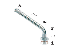 TR545D TUBELESS TRUCK VALVE HOLE 0.382 60 degree bend MAX COLD INFL 200 PSI Nickel [single]