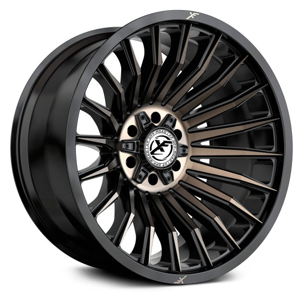 XF OFF-ROAD XF-231 20X10 5X127 5X139.7 -12 CB 78.1 SATIN BLK+MACHINED BRONZE DOUBLE DARK TINT+MILLED