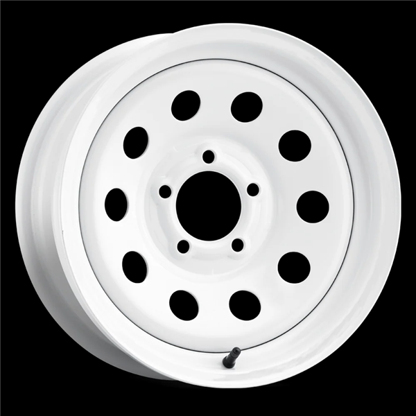 16X6 8X6.5(8X165.1)  4400 LB CAP LR WHITE MOD TRAILER WHEEL