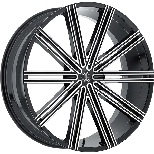 2CRAVE NO.37 20X8.5 5X112+5X114.3 ET +40 CB 74.10 GLOSSY BLACK / MACHINED FACE