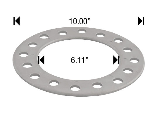 SPACER 8X200 8X210,, 1/4"THICK