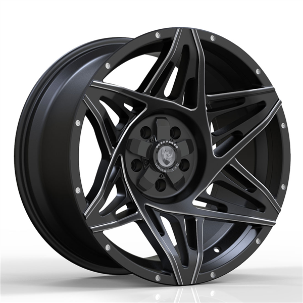 5X127+5X139.7 -12 CB 87.1 GLOSS BLACK MILLING WINDOW CLEAR COAT