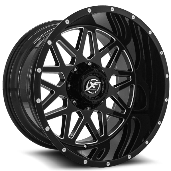 XF OFF-ROAD XF-211 20X12 5X114.3 5X127 -44 CB78.1 GLOSS BLACK MILLED