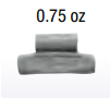 3/4 OZ MC CLIP ON ALUMINUM ALLOY 50/BOX
