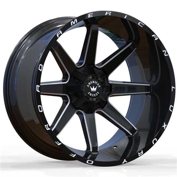 8X165.1+8X170-51 CB 125.1 GLOSS BLACK MILLED