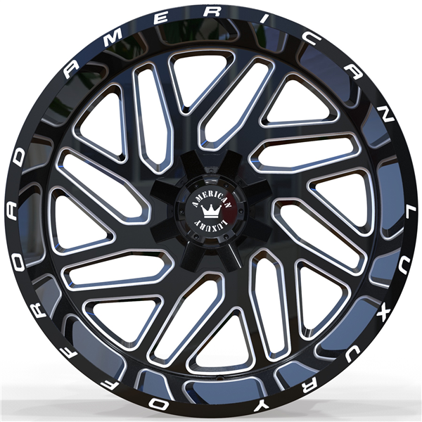 6X135+6X139.7-44 CB 106.1  GLOSS BLACK MILLED