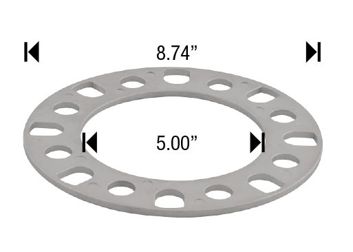 SPACER 8X165.1 8X170 8X180, 1/4" THICK