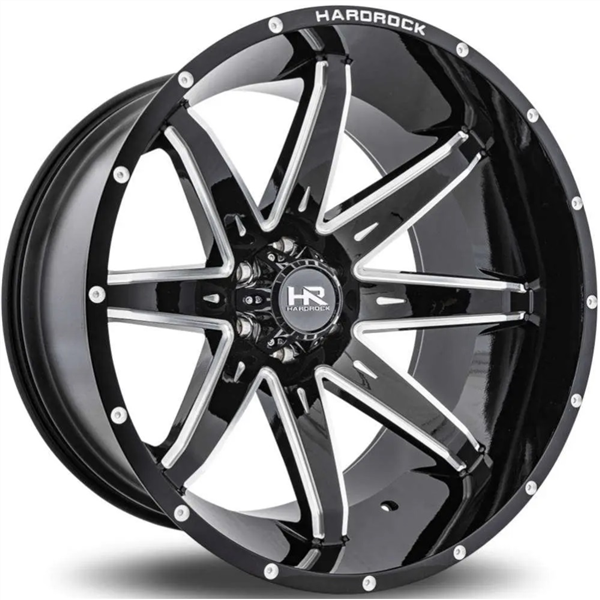 6X139.7 ET-76 CB108  GLOSS BLACK MILLED ***1 D***