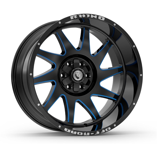 6X139.7 6X135 -44 CB 106.1 GLOSS BLACK MILLING BLUE CLEAR COAT