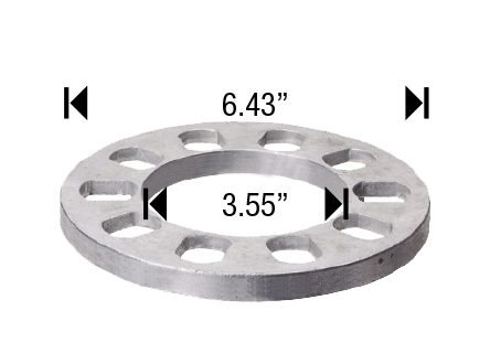 5 LUG, 5X4.5-5" BC, 1/2" THICK