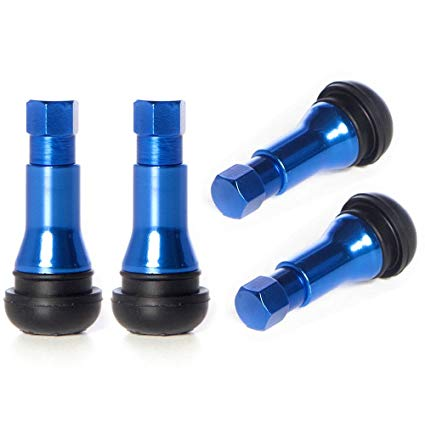 TR413 VALVE STEM BLUE  [100 PER BAG]