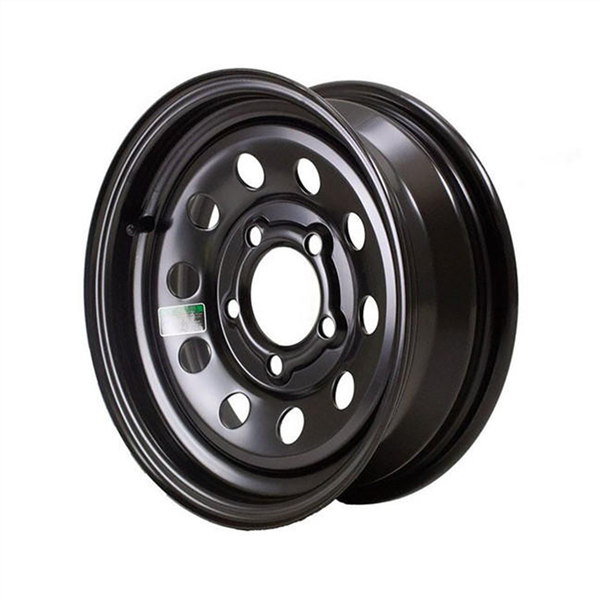 16X6 8X6.5(8X165.1)  4400 LB CAP LR BLACK MOD TRAILER WHEEL