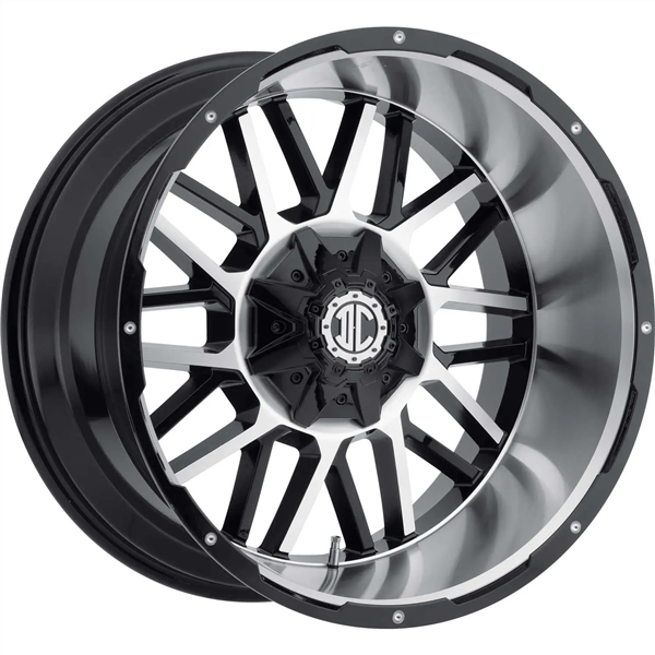 XTREME NX-12 22X12 6X135+6X139.7 ET-44 CB106.10 MIDNIGHT BLACK/MG MILLING/ GS UNDERCUT LIP