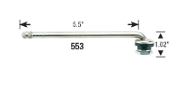 TR510 DUALE TRUCK VALVE, VALVE HOLE 0.625, BEND ANGLE 90, 5.5" LONG [single]