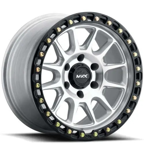 MVX OFFROAD MVX VX12 18X9 6X139.7 +00 CB 106.1 MACHINE FACE SILVER 18X9