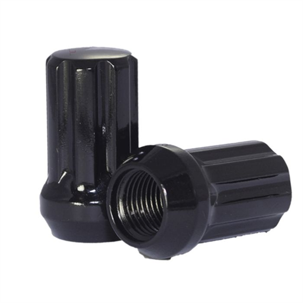12X1.5 6 Spline Lug Nuts Black