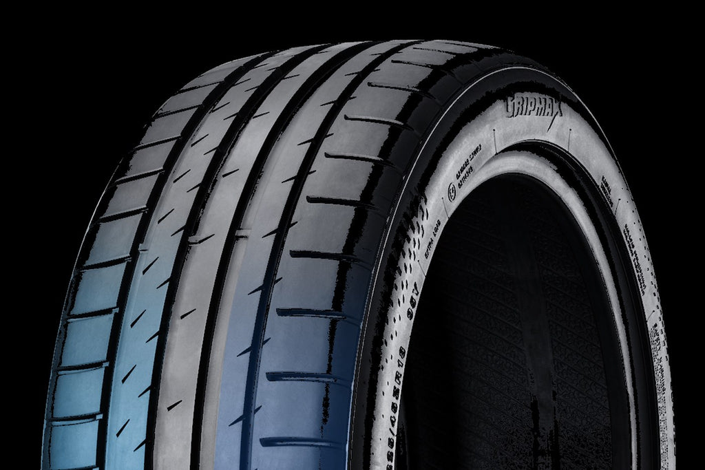 Gripmax SureGrip Pro Sport asymmetric summer tread pattern, studio product photo