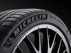 MICHELIN Pilot Sport 4 S sidewall close-up showing the Premium Touch finish and rim protector