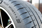 MICHELIN Pilot Sport 4 S tread blocks and sidewall lettering in close-up